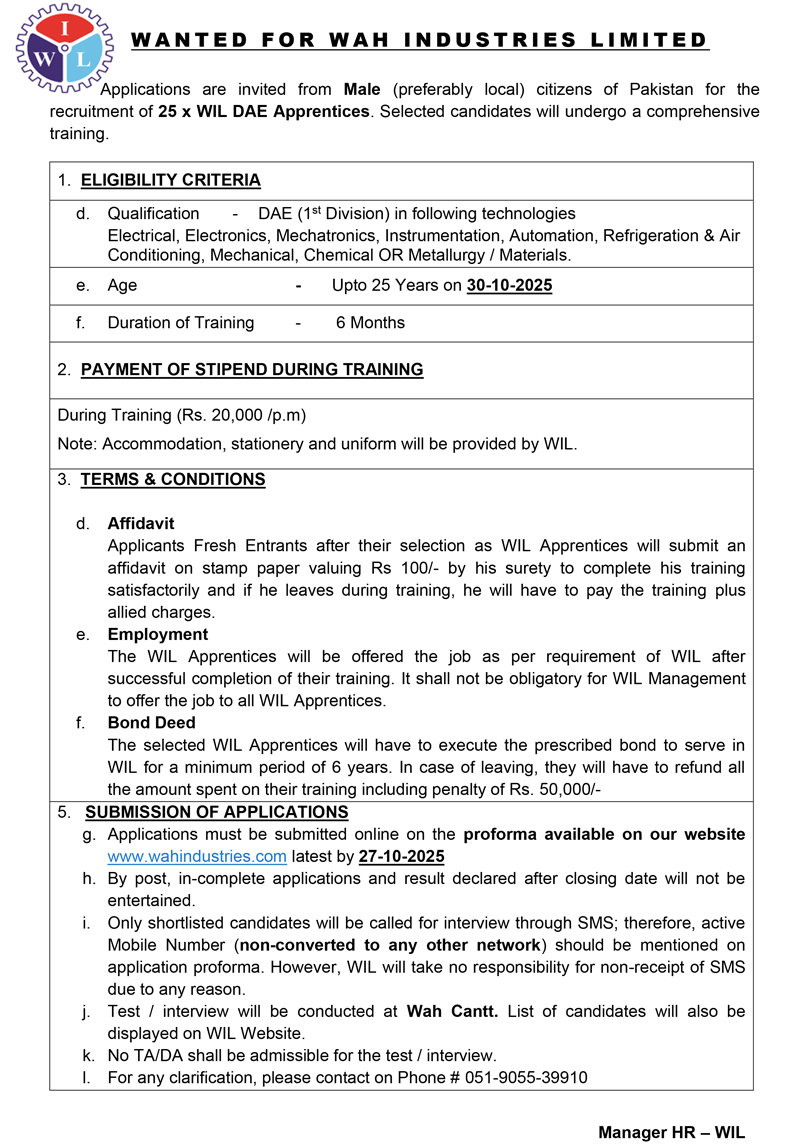POF Internship Program 2025 Advertisement