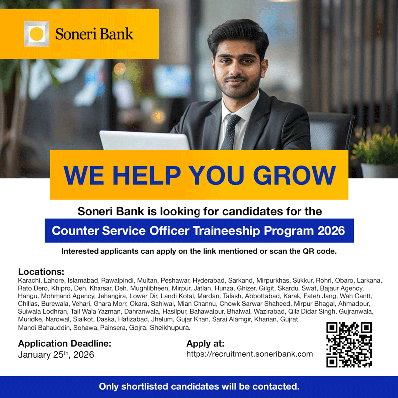 Soneri Bank Jobs 2026 Advertisement