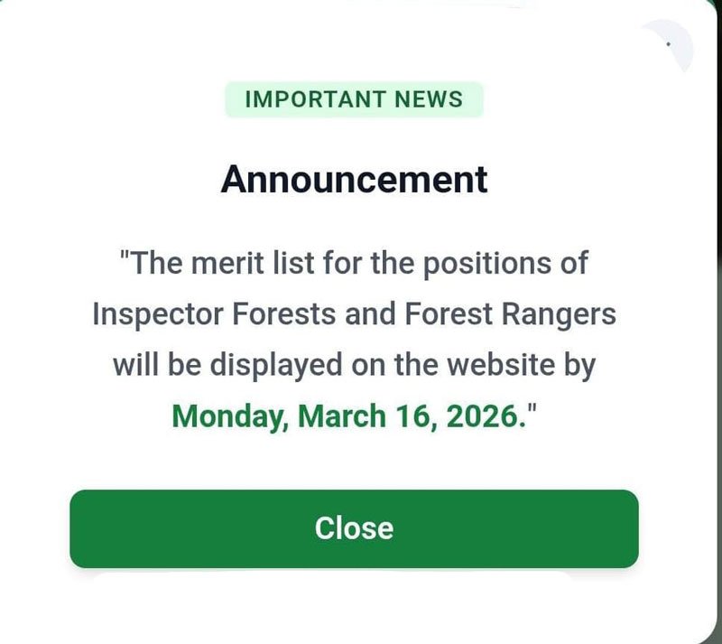 Punjab Forest Department Physical Test Schedule 2026