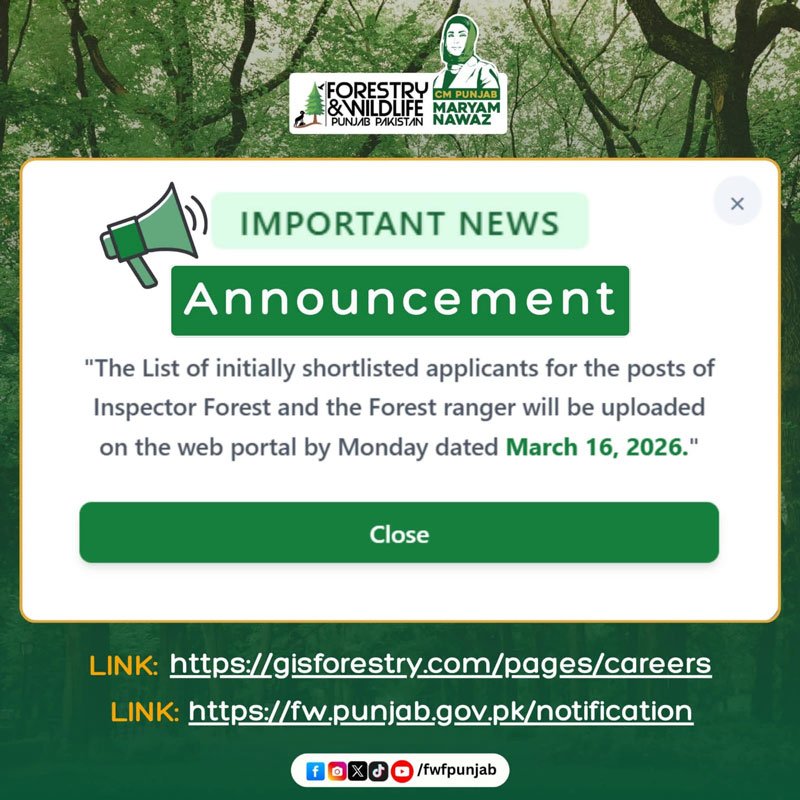 Punjab Forest Ranger Short List