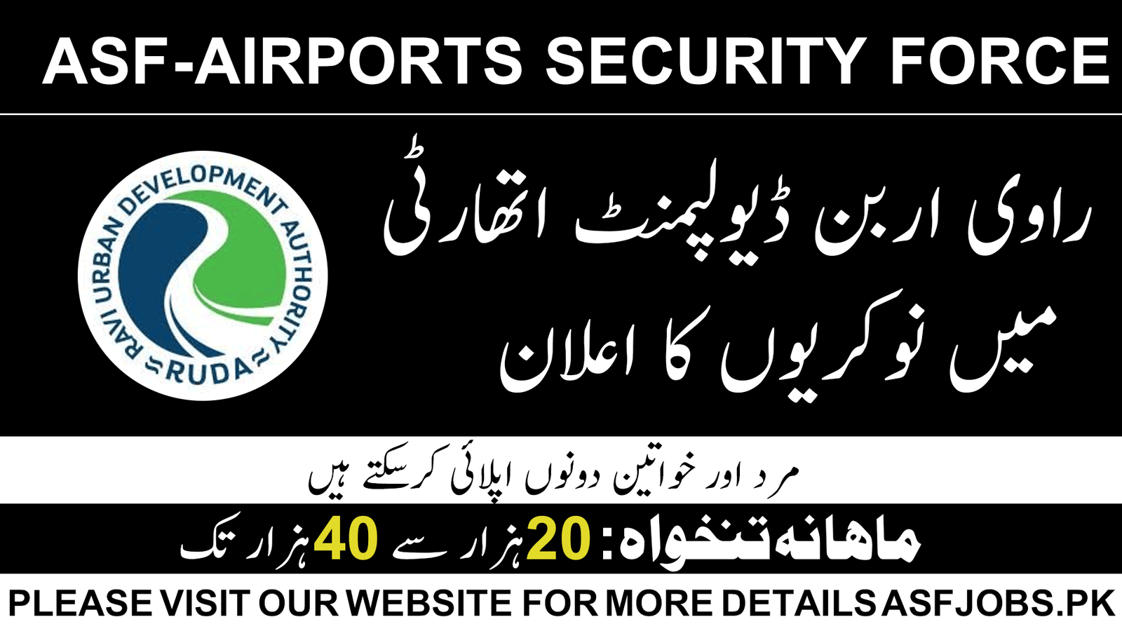 Ravi Urban Development Authority RUDA Jobs